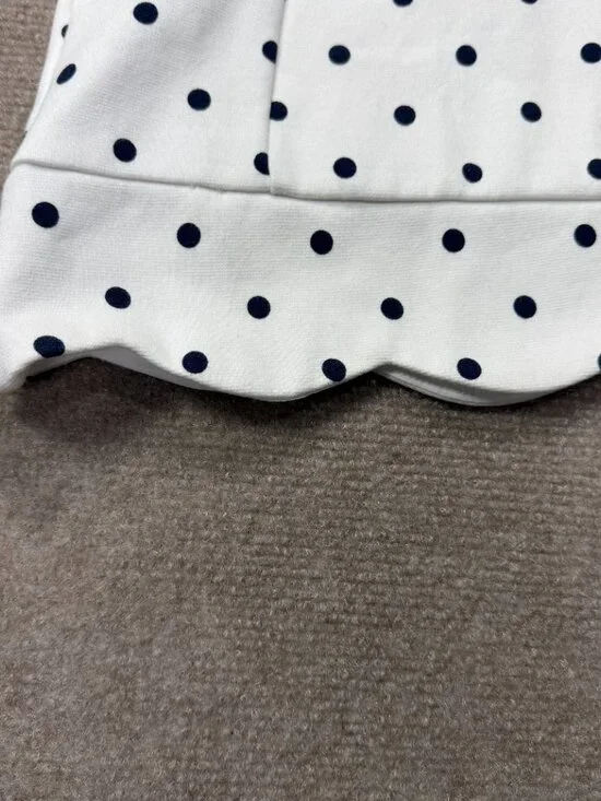 Talbots Petites Polka Dot Scallop Hem Top Large Petite - Picture 7 of 7